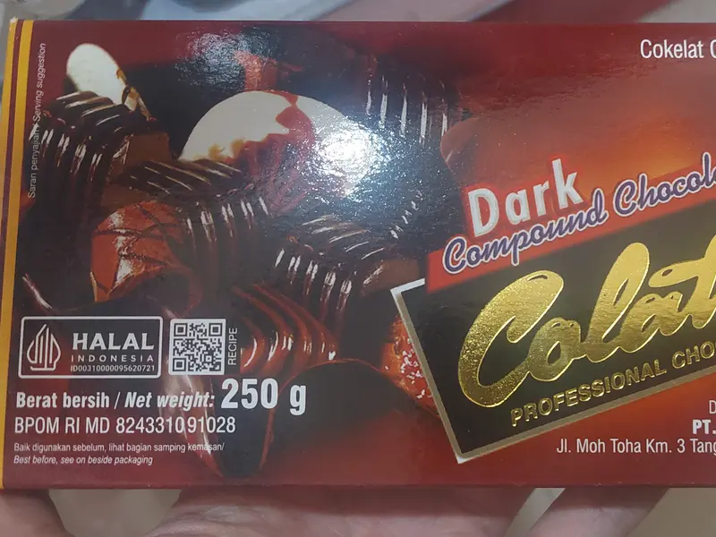 colatta dark chocolate coumpound 250 gram Coklat batangan Cokelat Food 3