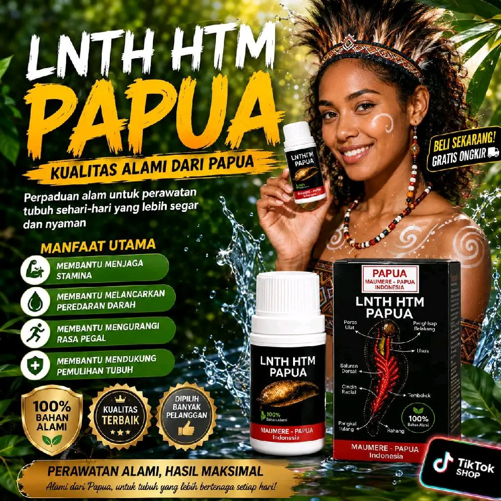 minyak LNTH kemasan kotak HTM berasal dari Papua alami perawatan tubuh