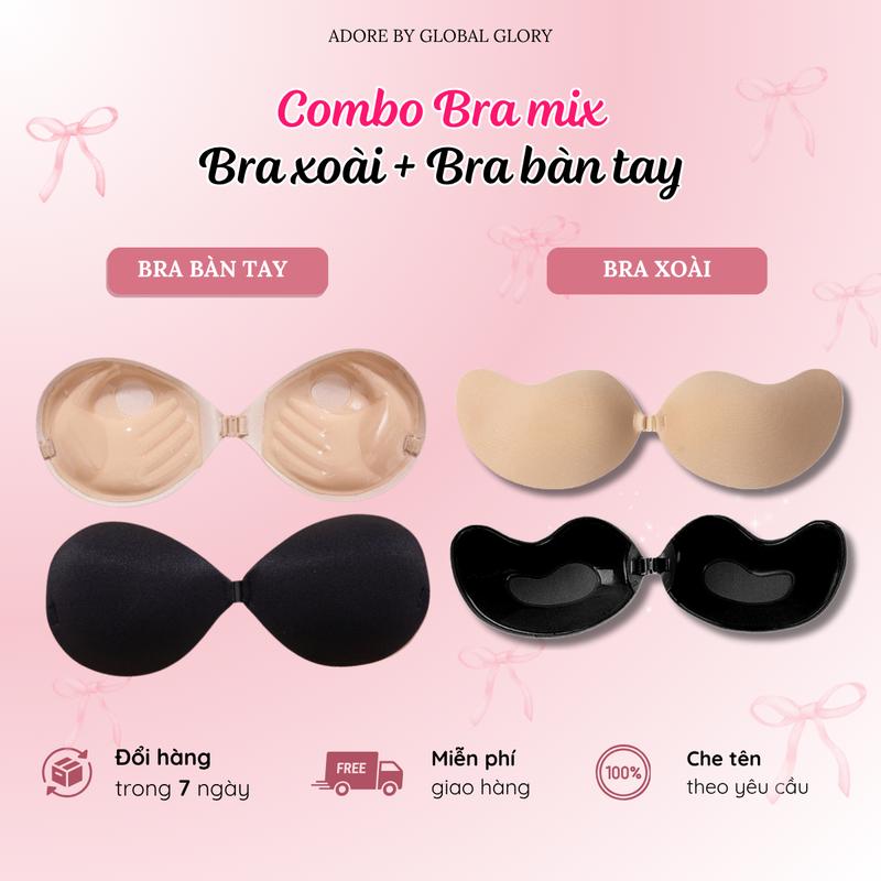 GIÁ HỜI HÔM NAY Combo Miếng Dán Ngực Big Size Xoài và Bra Hình Bàn Tay Giúp Nâng Đỡ Tạo Khe Nhẹ Nhàng Và Thoải Mái