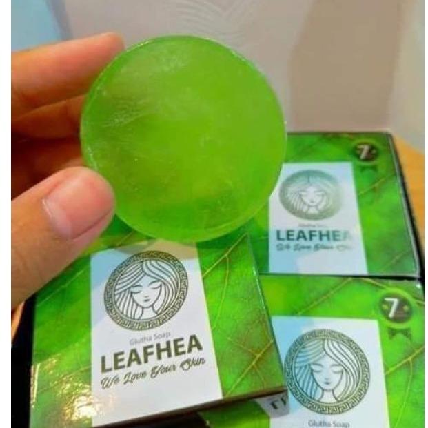 PAKET 3 PCS SABUN LEAFHEA KEMASAN BENING - GLUTHA SOAP LEAFHEA 1