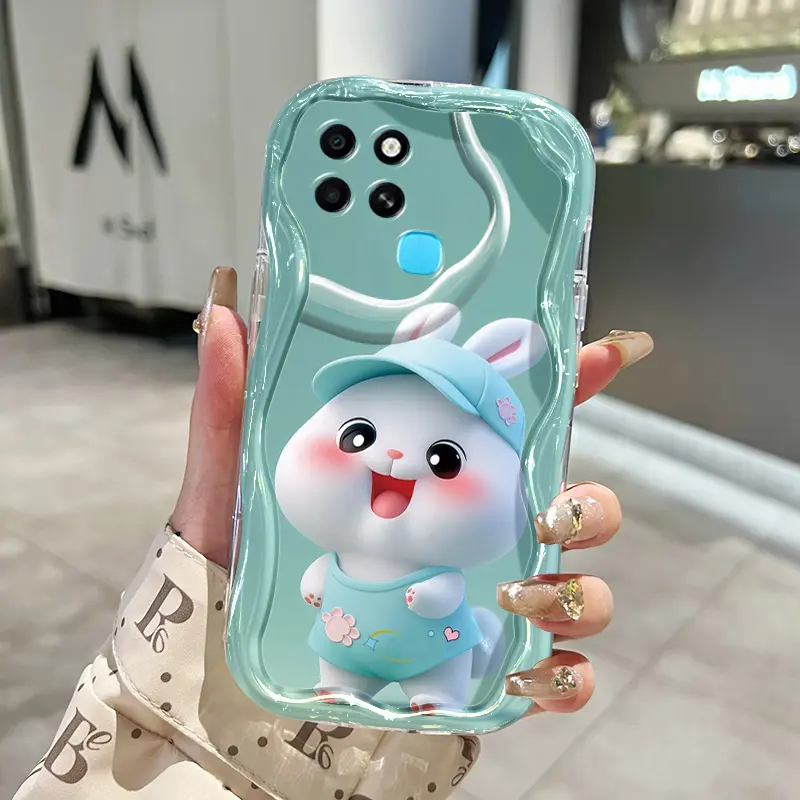 Casing Hp Infinix Smart 6 Case Kelinci populer pola silikon baru Casing HP ganda pelindung Kesing sederhana Softcase