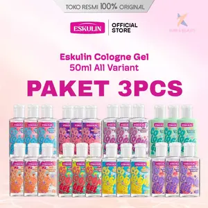 PAKET 3PCS ESKULIN COLOGNE GEL 50ML - Long-Lasting Fragrance