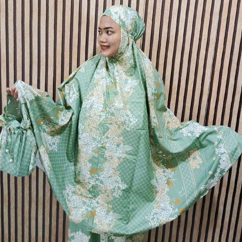 FAZKA - Mukena Traveling Mini Pouch Dewasa Shakira Motif Sultan Bahan Katun Micro Premium mukena traveling 9