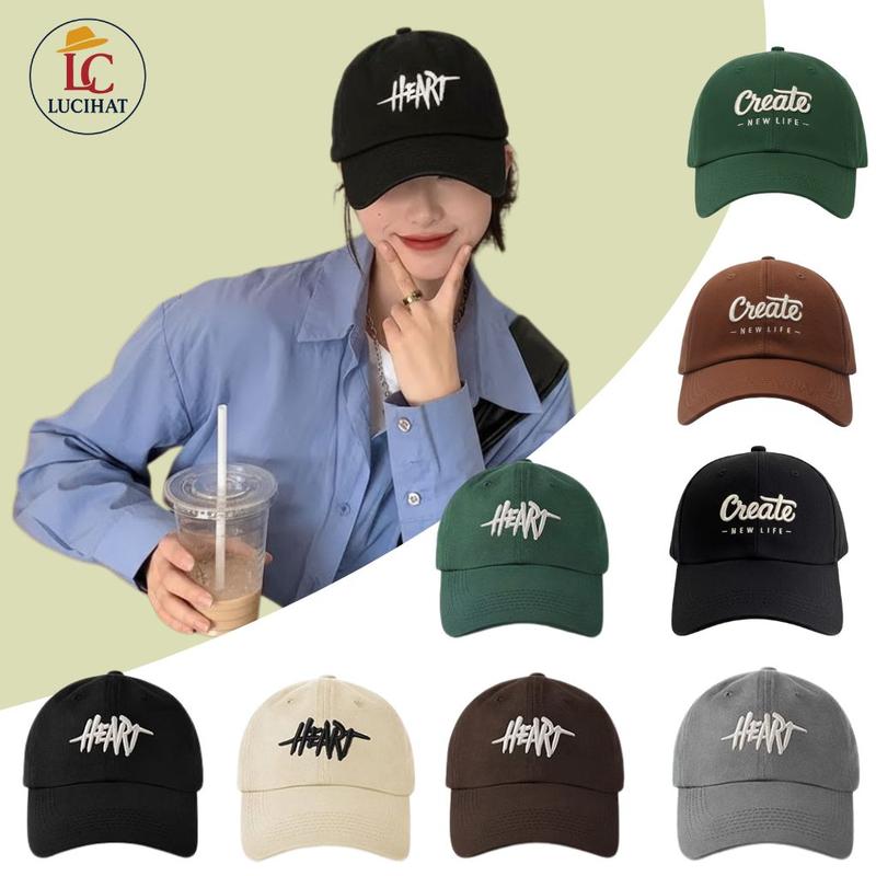  Mũ Lưỡi Trai Thêu Chữ Heart Vương Nhất Bác Đội Thời Trang Thiết Kế Form Mũ To Vành Mũ Cứng Cáp Chất KaKi Mềm Mịn Thêu Chữ Tỉ Mỉ Chu Vi Vòng Đầu Lớn Nam Nữ Đội Đều Hợp 