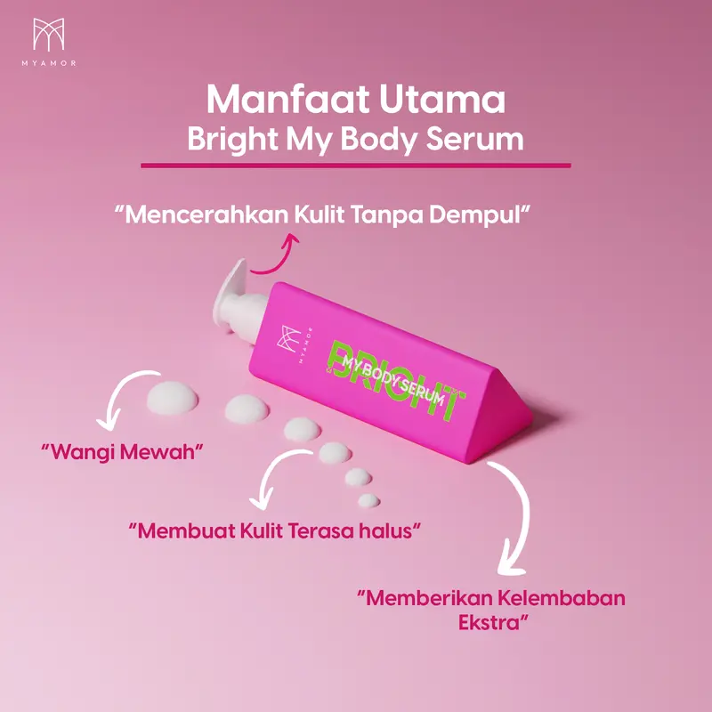 MORLAB - MYAMOR PAKET TRIPLE - BRIGHT MY BODY SERUM -  Mencerahkan Kulit dengan Niacinamide, Alpha Arbutin dan Allantoin  [BPOM] 2