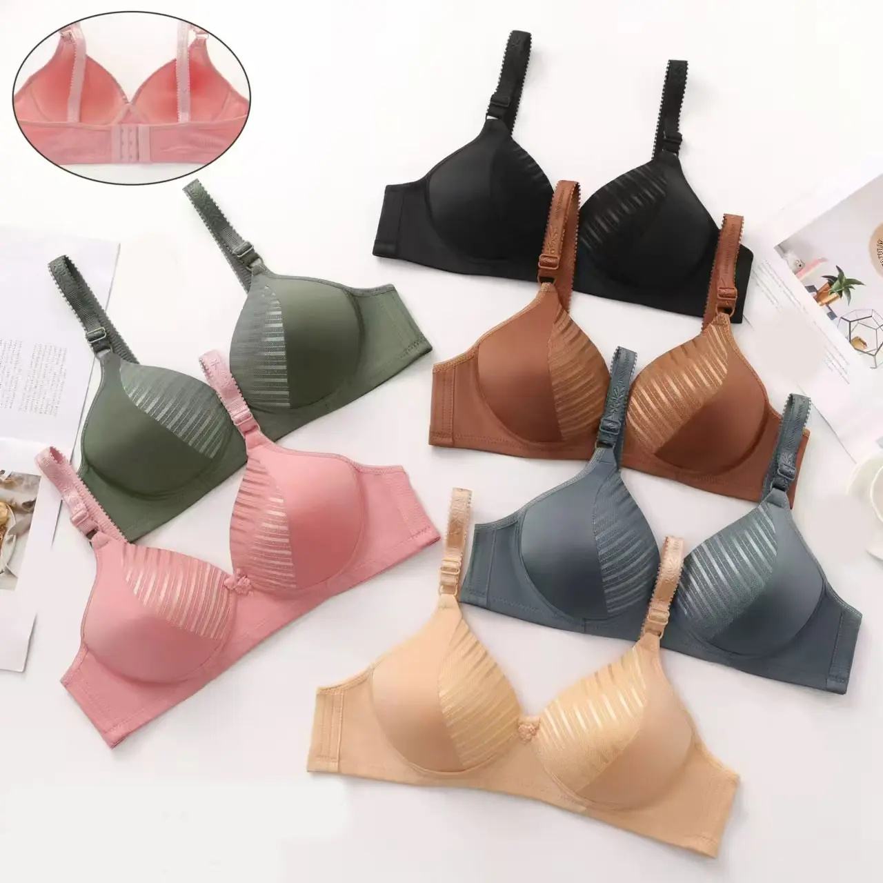 (6pcs) BRA / BH BUSA CUP B OIMIO TANPA KAWAT  WANITA  DEWASA/REMAJA