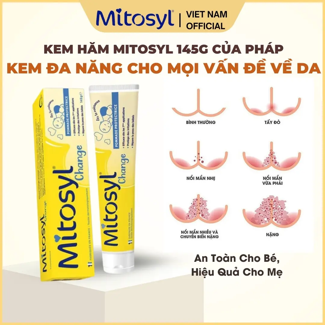 Kem Mitosyl Change Pháp 145g cho da hăm tã côn trùng cắn cho bé và người lớn