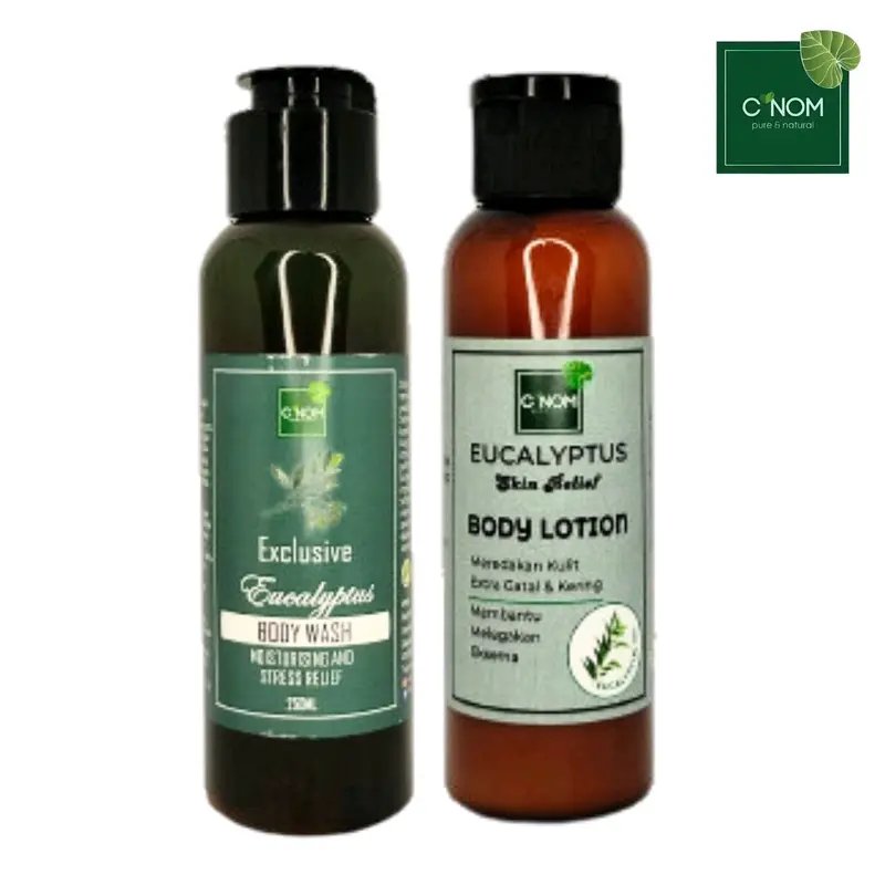 Bodywash dan Lotion Eucalyptus 100ml NEW! Eksim kulit gatal sensitif dan kering, Biang keringat alergi infeksi anak anak remaja dan dewasa 0