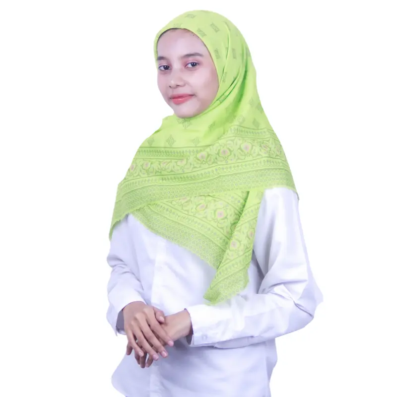 Hijab/Kerudung ukuran Standard Segiempat Motif bahan Voal TERMURAH dan Berkualitas PREMIUM (08-0022) 4