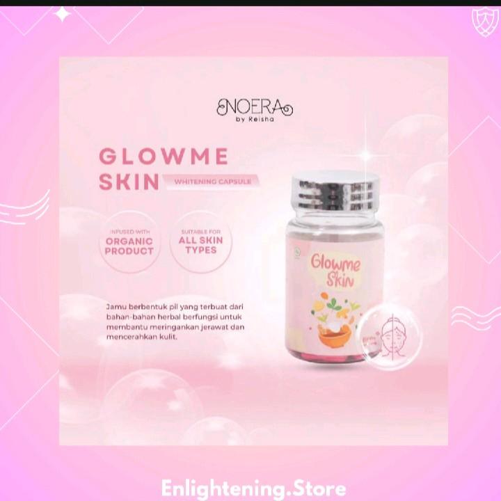 Noera Glow Me Skin Whitening Capsule BPOM | Kapsul Pemutih Obat Jerawat Dan Memutihkan kulit 2