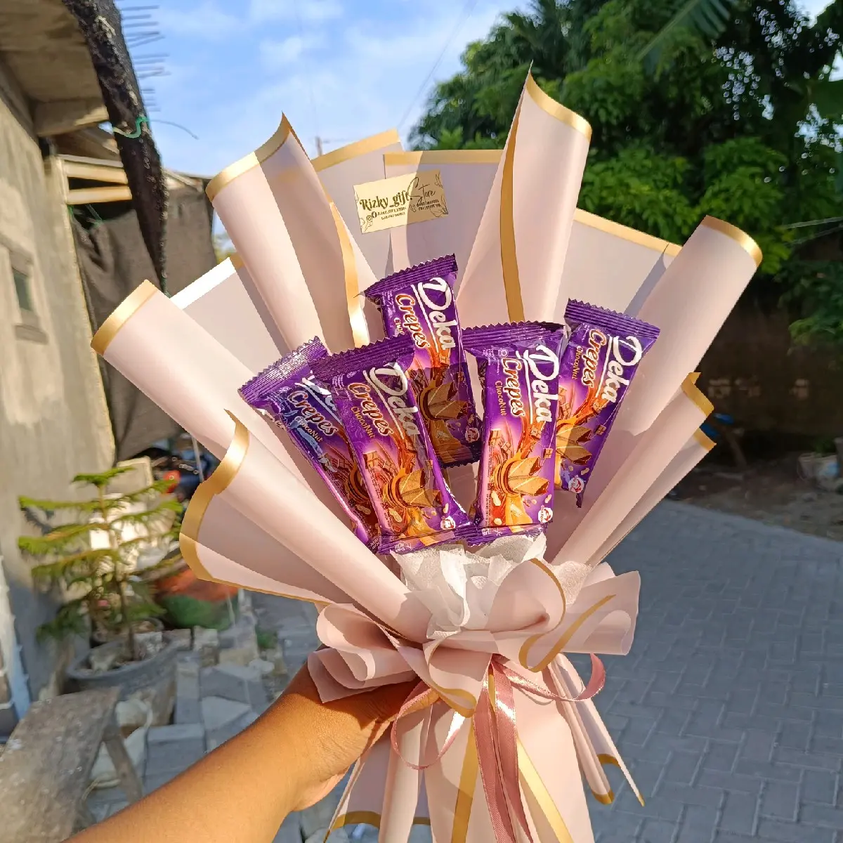 Buket Snack murah - buket jajan free ucapan