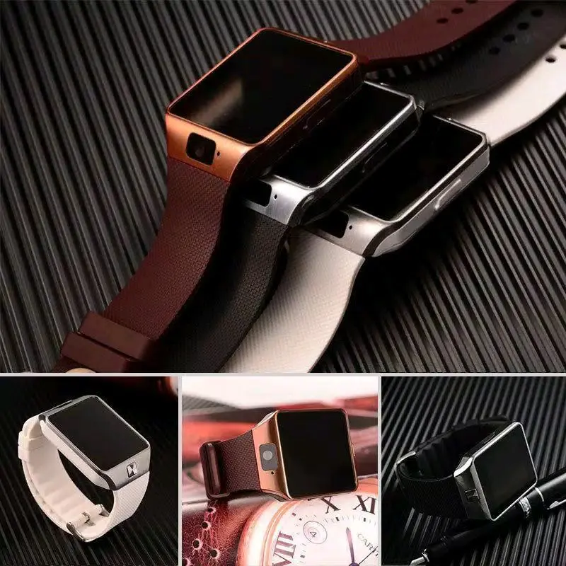 Smartwatch Dz09 Jam Tangan pintar U9 ready 3 warna pilihan Black - Brown Gold - Silver - Bluetooth  Lcd Screen 4