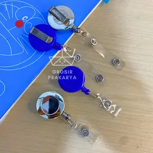 Tag ID Card YOYO Varian SATUAN Cantolan Pengait Kartu Identitas Bulat Berwarna Office Stuff Peralatan Kantor