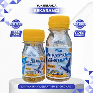 MINYAK IKAN MERPATI 50 & 100 CAPS - Suplemen Makanan Burung Merpati