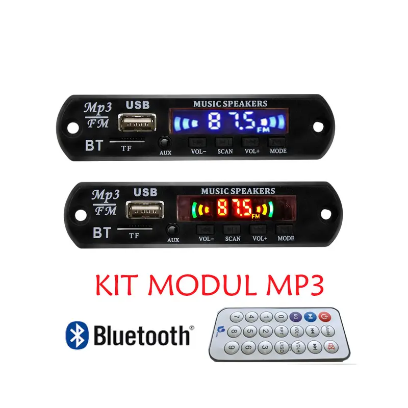 Kit Modul Mp3 Bluetooth Vire Terbaru V8.6 12V AUX FM dengan Fitur Radio FM dan Teknologi Suara Stereo Kelas Tinggi untuk Mendengarkan Lagu dan Siaran Radio Lokal Secara Wireles 0