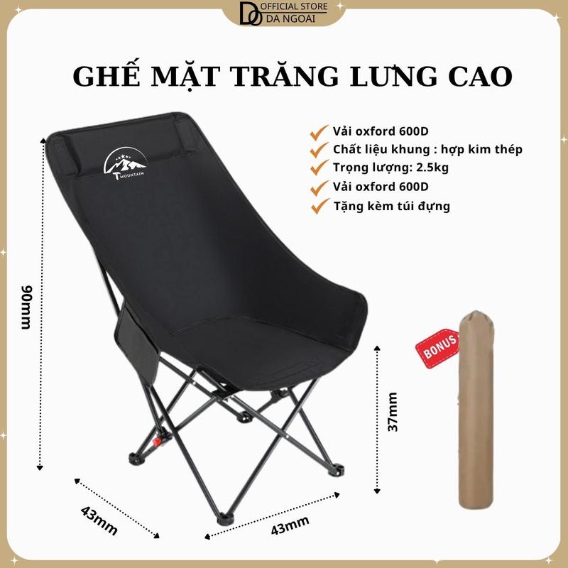 ghế camping gấp gọn Tmountain Ghế Xếp Dã Ngoại Du Lịch Ngoài Trời Chịu Tải 150kg Bền Chịu Tải Tốt