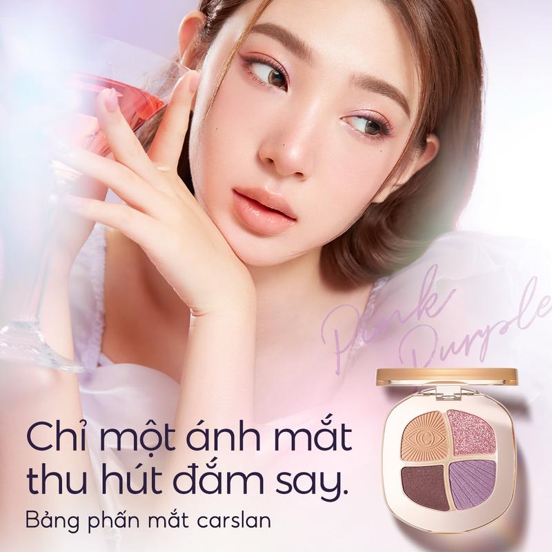 Carslan-Bảng Phấn Mắt Tự Nhiên, 4 Màu, Trang Điểm Mắt Hàng Ngày, 5G