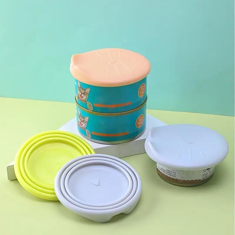 Nắp lon silicon, cho thức ăn thú cưng, nắp bảo quản, nắp niêm phong, ba trong một, thích hợp cho mèo và chó 2