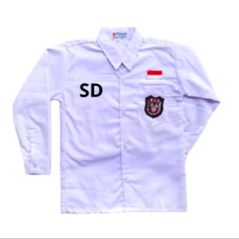 BAJU SERAGAM PUTIH SEKOLAH SD/SMP/SMA/SMK LENGAN PANJANG 2