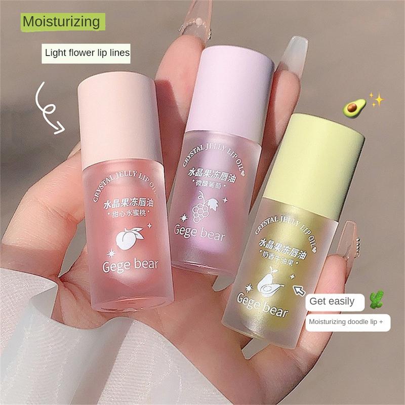 Product Introduction of Gege Bear Long-lasting  Hydrating Lip Care Crystal Jelly Lip Oil Moisturizing Transparent Mirror Lip Gloss 3 flavour Optional 16
