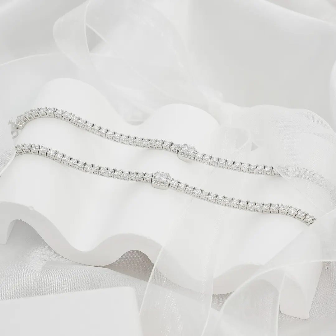 Eleanor Cushion Cut Tennis Bracelet [The Starry Co.]