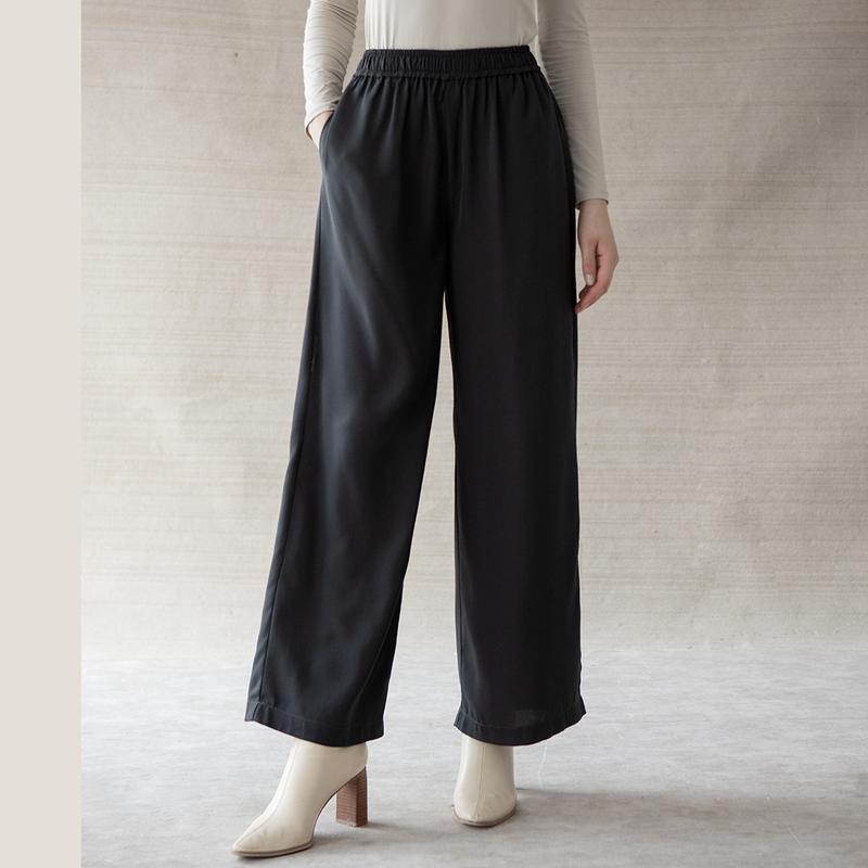 Astaka Aska Label - Celana panjang kulot wanita pinggang full karet 6
