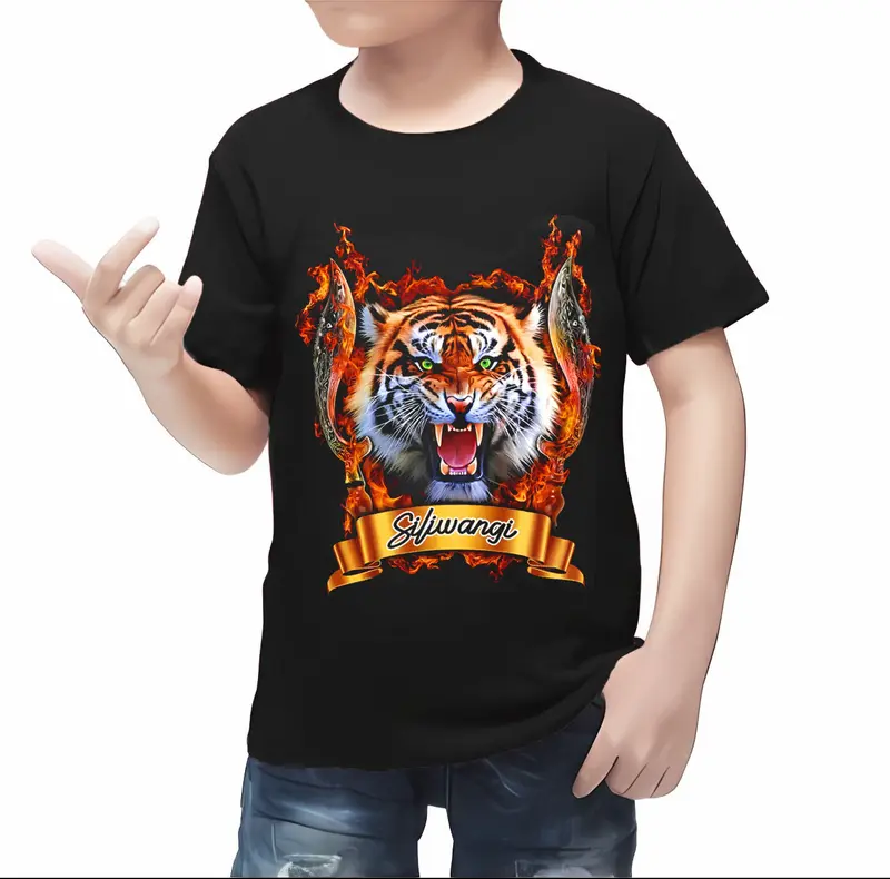 BAJU KAOS DISTRO ANAK LAKI LAKI MOTIF MACAN / KAOS ANAK COWOK 0
