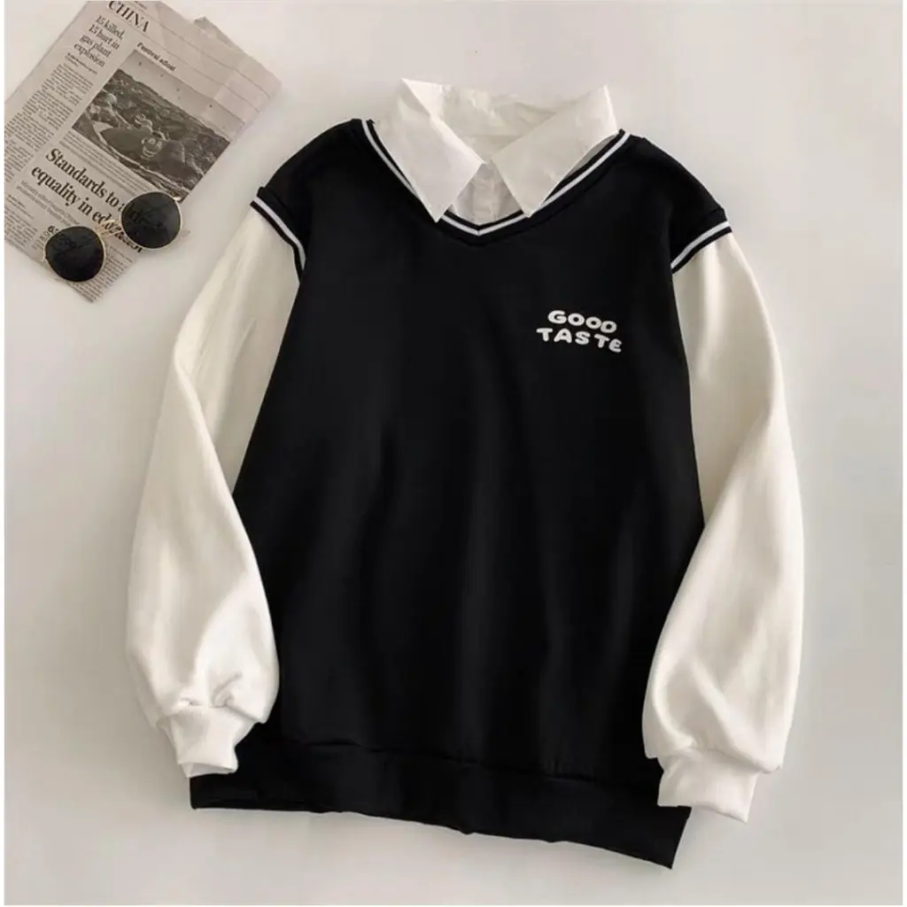 SILVANESSA SETELAN GOOD TASTE SPORTY SETELAN CELAN KULOT BISA ORDER TERPISAH READY WARNA HITAM PUTIH BAHAN KAIN FLEECE