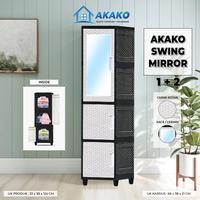 Gambar AKAKO - LEMARI PAKAIAN PLASTIK 1 PINTU FULL RAK + KACA SWING MIRROR 1 + 2 - KODE : SWING MIRROR dari AKAKOOFFICIALSHOP Kota Tangerang 3 Tokopedia