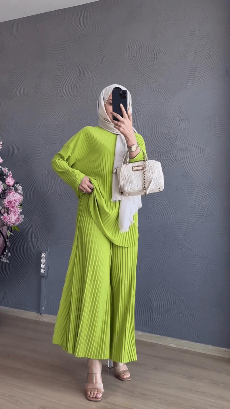 Product Introduction of Women's Clothing 2023 Autumn New Fashion Pleated Temperament Long Sleeve Shirt High Waist Wide Leg Pants Suit 11