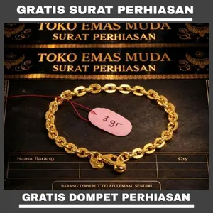 Gelang Tangan Wanita Motif Rantai Kecil Cantika Dengan Lapisan Emas Muda Asli Gratis Dompet Dan Surat Perhiasan Dari Toko