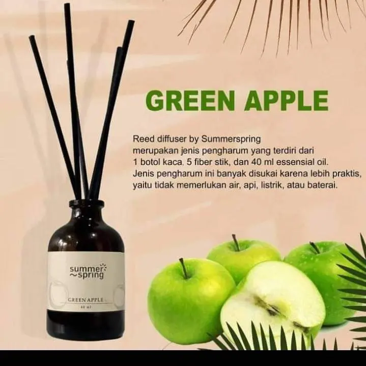 Reed Diffuser Aromaterapy Summerspring Green Apple 4