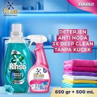 Gambar Rinso Professional Stain Remover Penghilang Noda 500ml & Rinso Detergen Cair Green Power Clean Botol 650g dari Unilever Official Store Kota Tangerang 1 Tokopedia