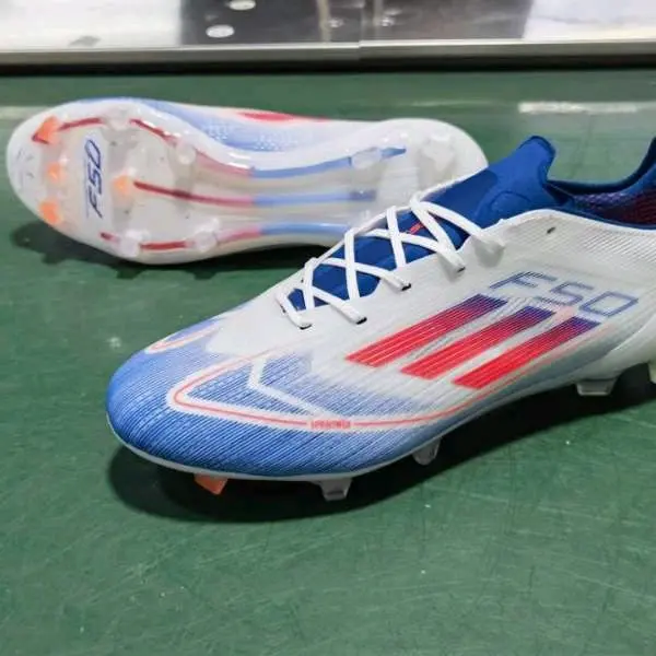 Sepatu Bola F50 White Blue Orens FG 3