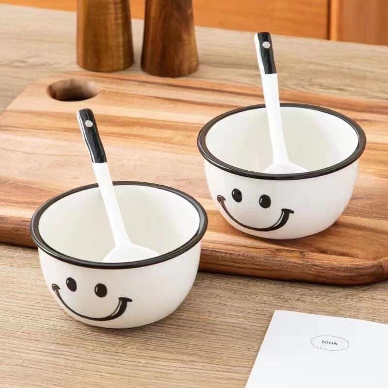 ( TẶNG KÈM 2 THÌA ) BỘ 2 BÁT SỨ KÈM THÌA HÌNH LỢN DỄ THƯƠNG 3