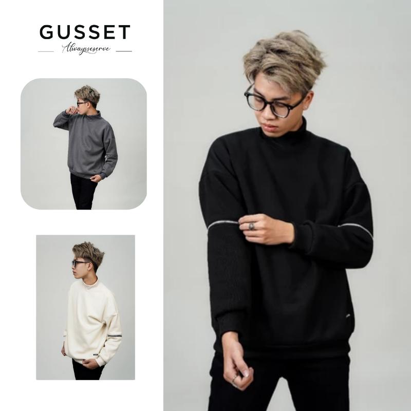 Áo sweater Nam Nữ Áo nỉ weater dài tay Cổ Cao form rộng chất cotton nỉ bông dày dặn nhiều màu hot trend GUSSET - OAN007