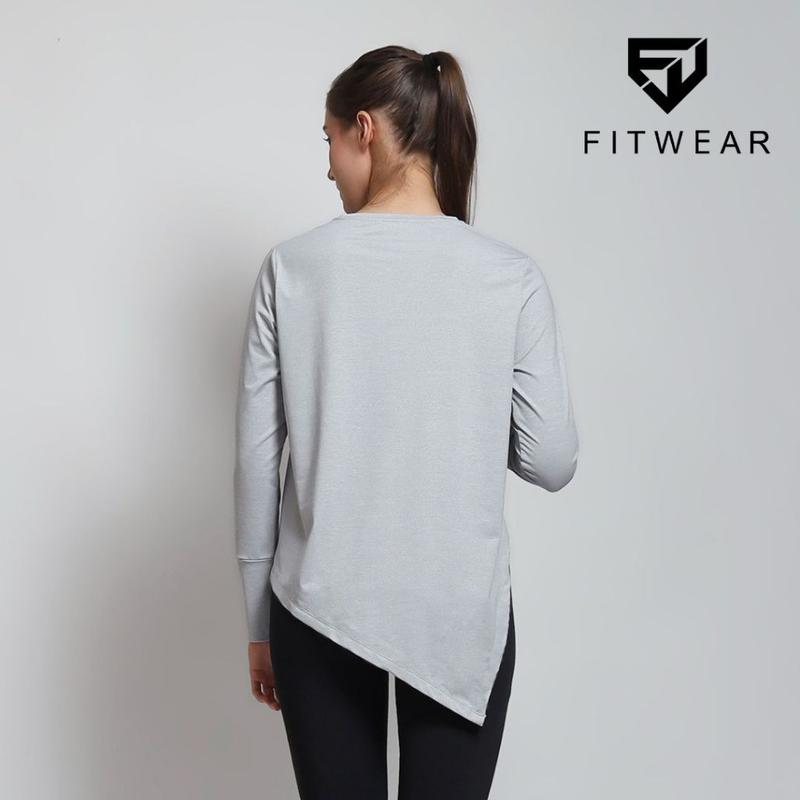 Fitwear - Kaos Olahraga Wanita FITWEAR NEW AURORA DRYFIT SIDE TIE OVERSIZE L/S - S - 2XL 7