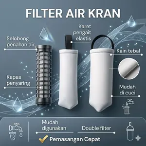 1 Set komplit / penyaring air filter air harga murah Saringan Penjernih Filter Keran Air /Bahan POLYSTER NON WOVEN COD bersih