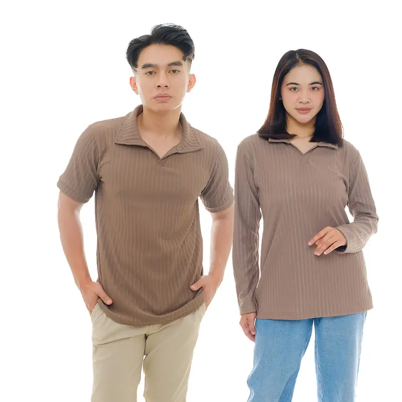 Couple Korean Style | Polo Vintage Couple T-Shirt Pria Wanita Premium Knit 1
