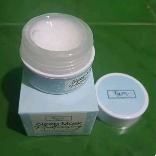 Cream byzoe moisturizing sleep mask brightening.. biru muda 1produk 4