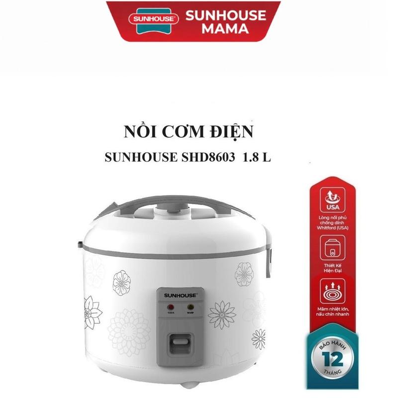 Nồi cơm điện Sunhouse 1.8 lít SHD8603
