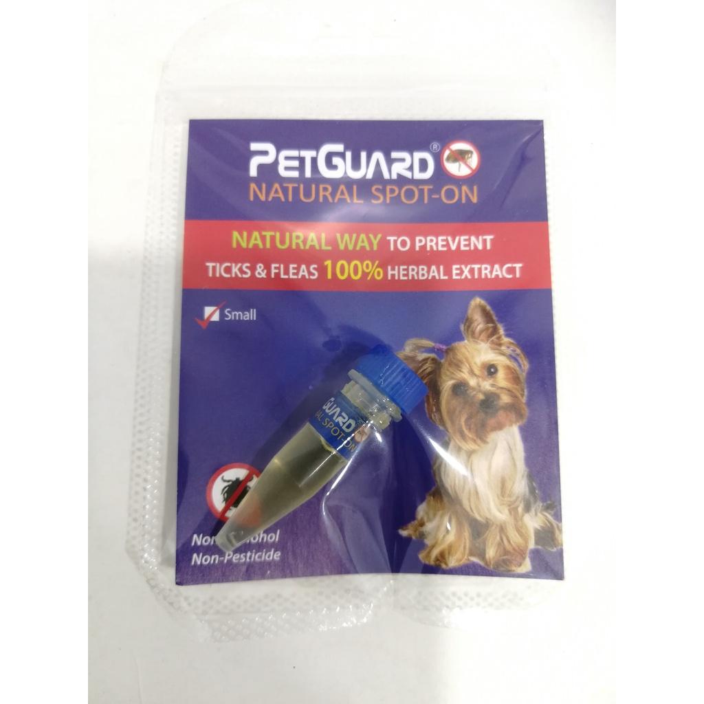 PetGuard Natural Spot-On 2ml Dog Tick Flea Treatment Drip Ubat Kutu Anjing