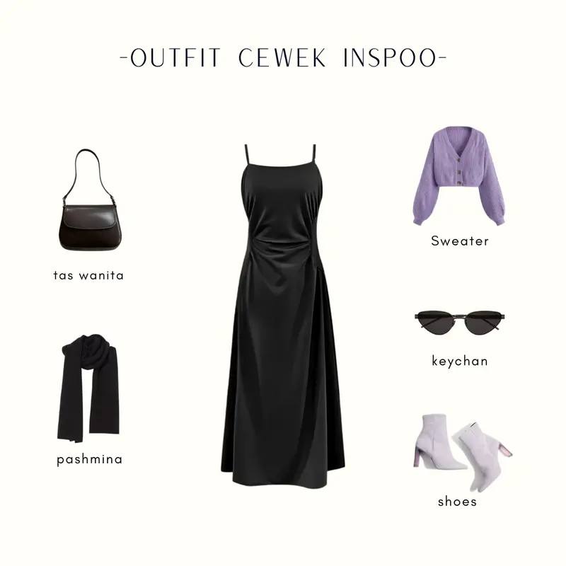 Setelan Dress Sweater Wanita Kekinian ( Hijab + Cardigan + Dress ) Ootd Hijab Casual - CL26 Remaja Dewasa Panjang Casual Simple Ceruty Fit Muslim Nyaman Satin Baju Gamis Kondangan Linen Cantik Celana Pesta 0