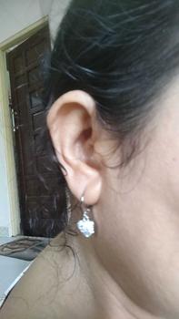 Product Review of ANTING DESY TITANIUM SILVER MOTIF PERMATA ANTI LUNTUR ANTI KARAT Earrings from f**i 0