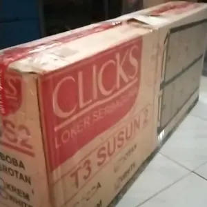 Lemari Meja TV Plastik TABITHA CLICKS TOWER 3 SUSUN 2 Furniture