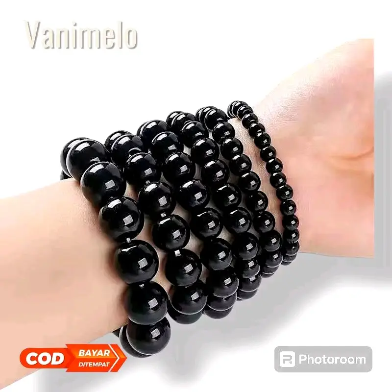 Gelang Giok Hitam Onyx Premium Asli Alam
