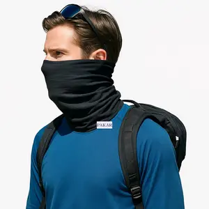 Bandana Masker Pelindung Wajah Multifungsi Warna Hitam Polos [seamless tanpa sambungan]