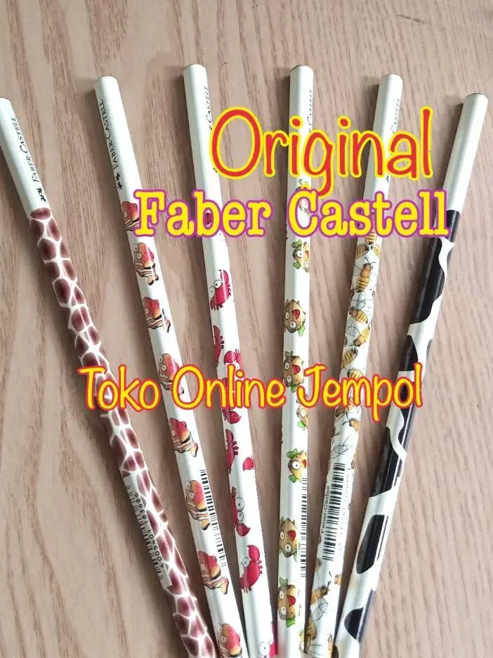 ATK0114FC Motif Pensil 2B NonToxic Aman ORIGINAL Faber Castell pencil
