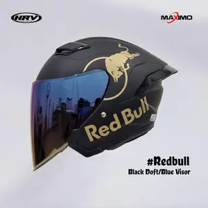 Helm HRV Maximo Redbull Half Face SNI Kekinian Paket Ganteng Murah helmsni