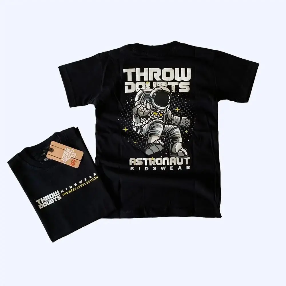 Baju Kaos Anak Distro Model Tangan Pendek Katun Motif Astronout - Kiddoz Gallery Pakaian Fashion